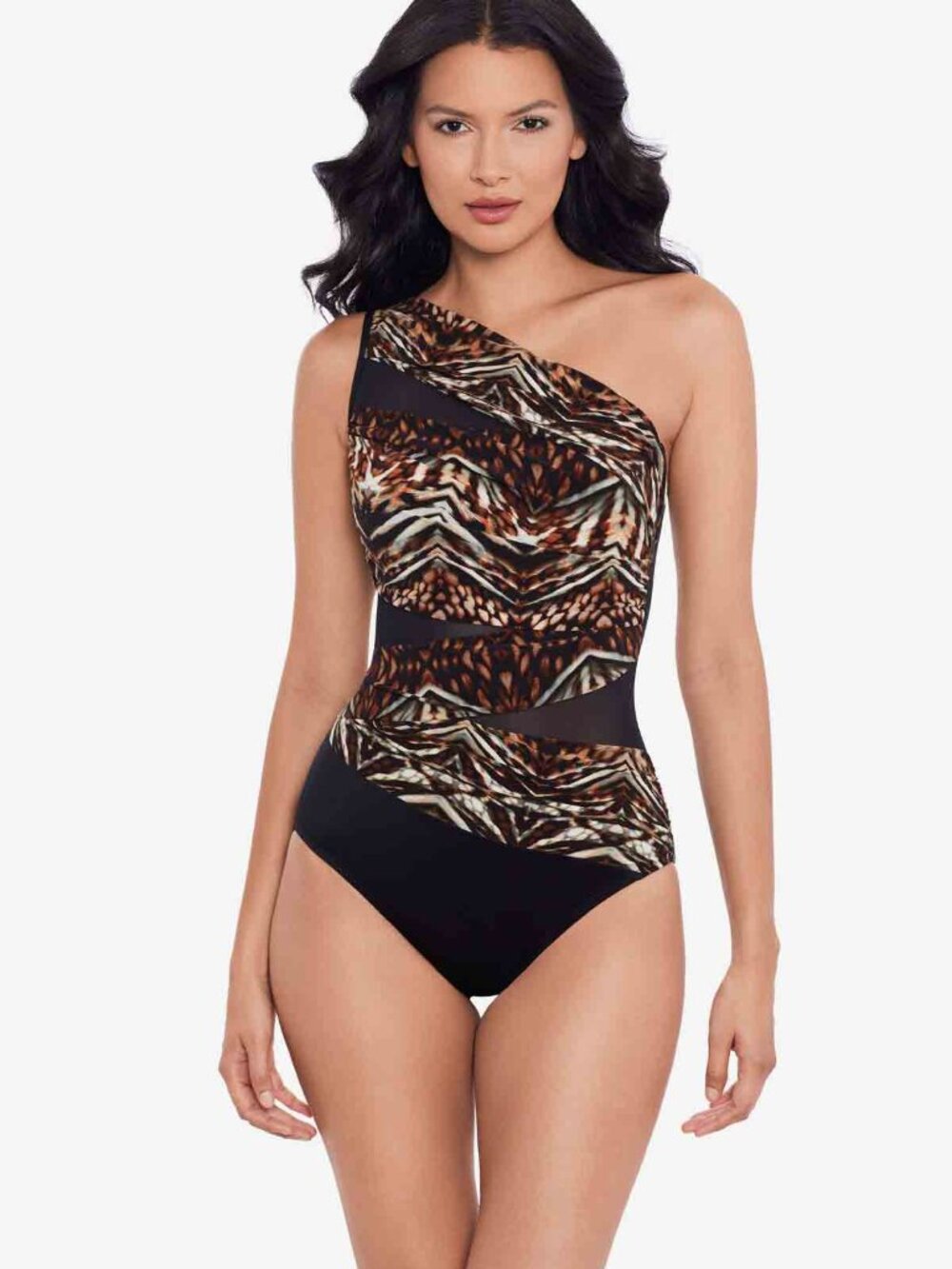 Miraclesuit Jena One Piece in Tribal Tigress  Style3 6552215  US 16  NEW no tags